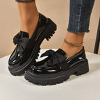 Damen modische Ballerinas mit dekorativer Schleifenverzierung und rutschfester Sohle R&B