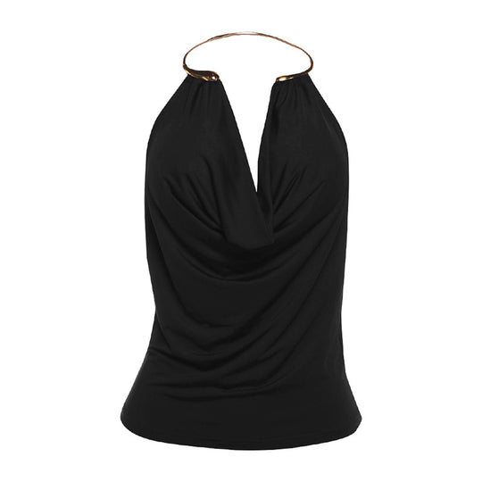 Damen Wickeltop mit raffiniertem Ausschnitt und eleganter Drapierung R&B