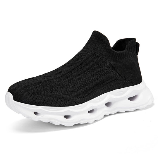 Damen Sportliche Strick-Sneaker mit elastischem Schaft und rutschfester Sohle R&B