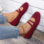 R&B | Flache Slipper mit Riemen Über Dem Spann und Flacher Sohle für Damen