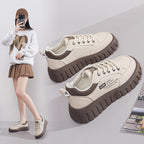 Damen Plattform Sneakers mit modischer Gummi-Laufsohle und atmungsaktivem Obermaterial R&B