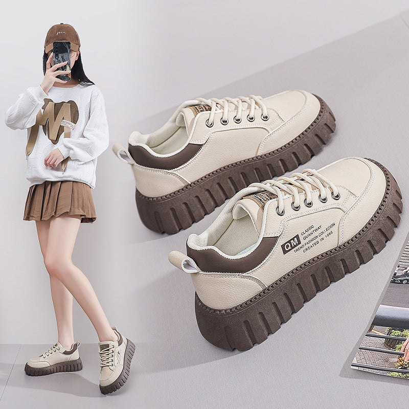 Damen Plattform Sneakers mit modischer Gummi-Laufsohle und atmungsaktivem Obermaterial R&B