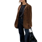 Damen Blazer aus weichem Wildleder mit praktischen Taschen R&B