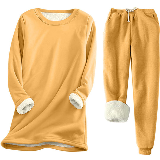 Damen Freizeit Sweatshirt-Set mit kuscheligem Innenfutter und lässiger Passform R&B