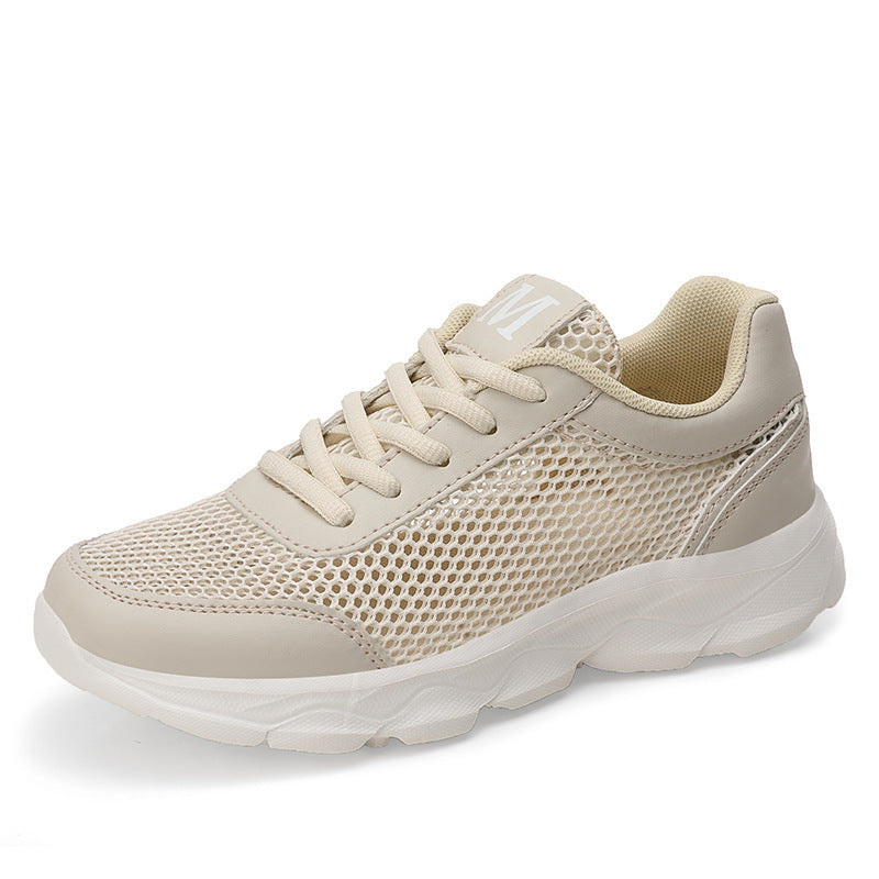 Damen nan leichte Netz-Sneaker mit belüftetem Obermaterial und stoßdämpfender Wellenlaufsohle R&B