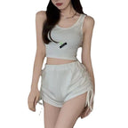 Damen Cropped Langarmshirt mit modernen Rippdetails