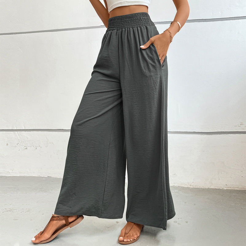 Damen Weit geschnittene Sommerhose mit elastischem Bund R&B