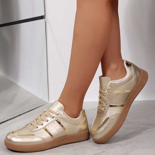 Damen Sportliche Sneakers mit schimmernden Akzenten und rutschfester Laufsohle R&B