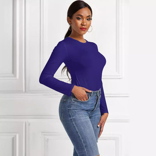Damen Eleganter Langarmbody mit hohem Beinausschnitt R&B