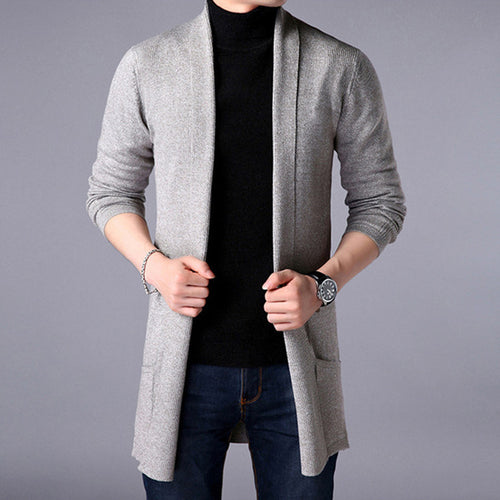 Herren Strickjacke mit offenem Schnitt und praktischem Taschen R&B