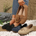 Damen Mokassins mit modischem Quasten-Detail und bequemer Sohle R&B