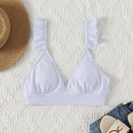Damen Triangel-Bikinioberteil mit Rüschendetails R&B
