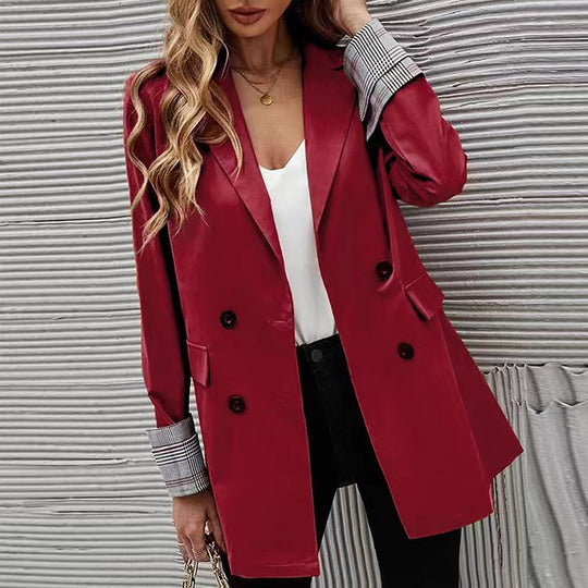 Damen Modischer Blazer mit doppelter Knopfleiste und eleganten Details R&B