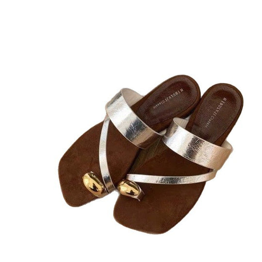 Damen Komfortable Sandalen mit dekorativem Riemen und ergonomischer Sohle R&B