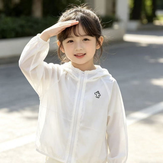 Unisex nan leichte Kapuzen-Jacke für Kleinkinder mit elastischen Bündchen und Frontreißverschluss R&B