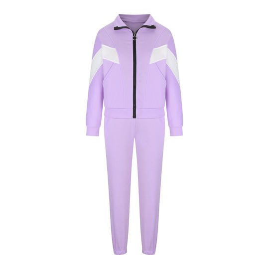 Damen Sportliches Fitness-Set mit modernem Reißverschluss und elastischem Bund R&B