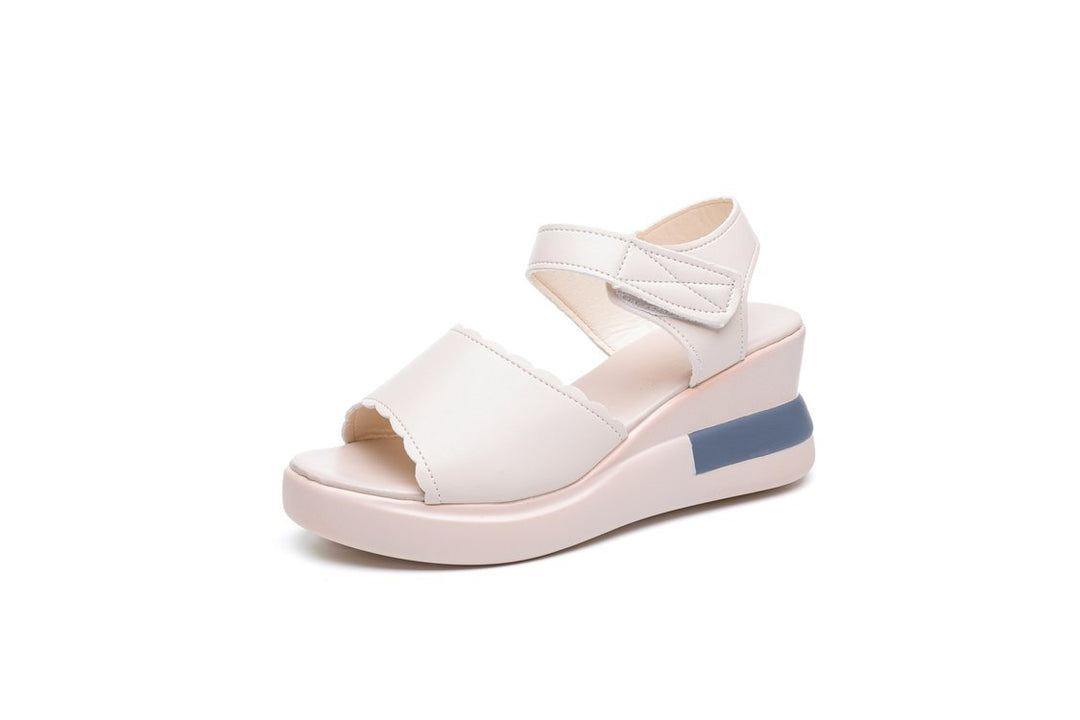 Damen Komfortable Wedge-Sandalen mit verstellbarem Riemen und gepolsterter Innensohle R&B