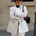 Damen Trendiger Oversized Blazer mit doppelter Knopfleiste R&B