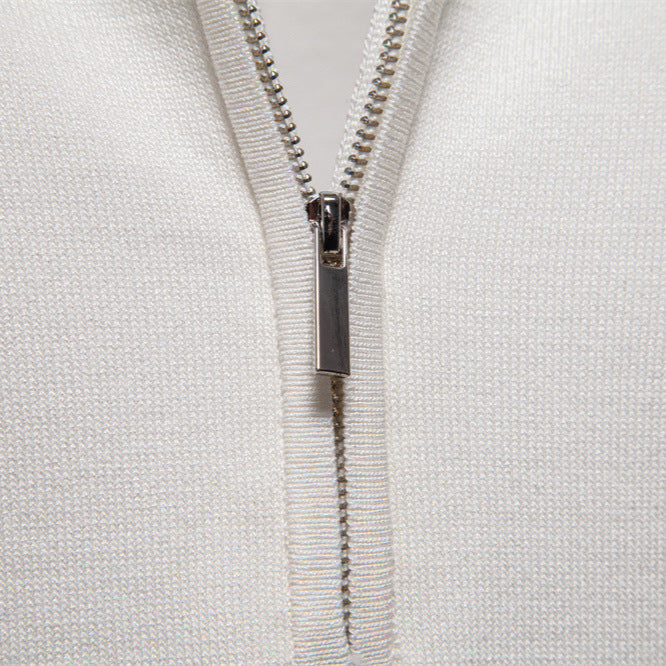 Herren Polohemd mit kurzer Knopfleiste und strukturiertem Design