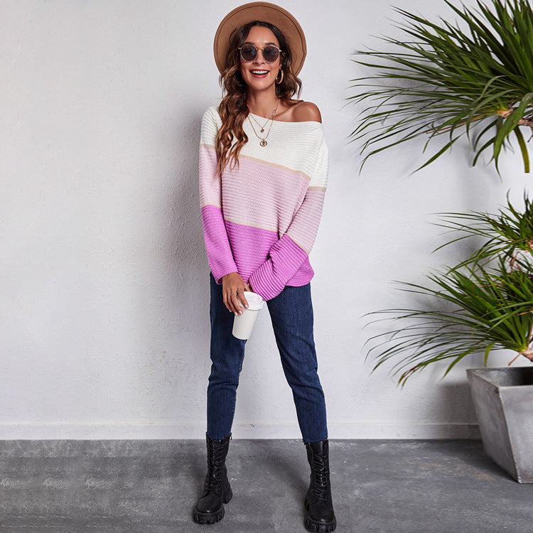 Damen Pullover mit geometrischem Strukturdesign und weitem Schnitt R&B