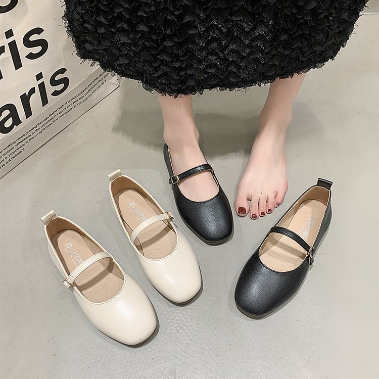 Damen Ballerinas mit elegantem Riemchen und bequemem Fußbett R&B