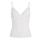 Damen Elegantes Spitzen-Cami-Top mit enganliegendem Schnitt und verstellbaren Trägern R&B