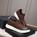 Damen Sportliche Slip-On Sneakers mit atmungsaktiver Strick-Oberfläche und rutschfester Sohle R&B