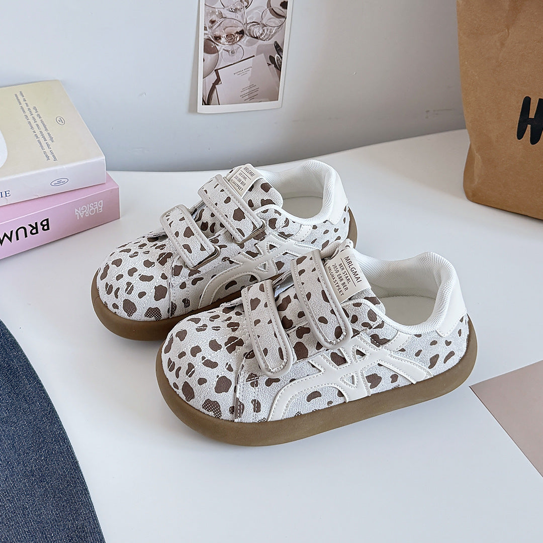 Damen Modische Sneaker mit Klettverschluss und tierischem Design