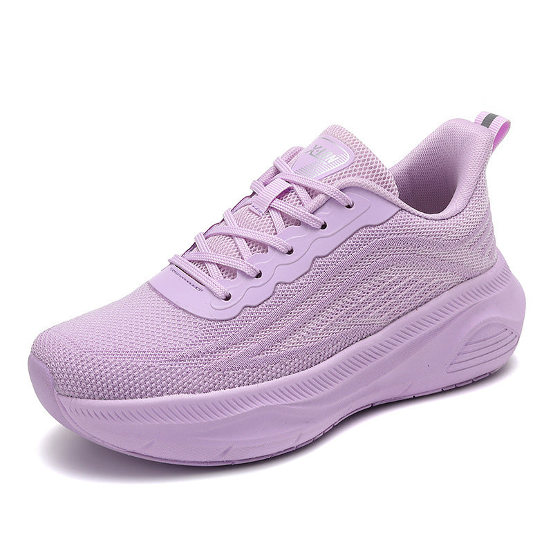 Damen nan atmungsaktive Lauftrainer mit dicker dämpfender Keilsohle und Komfort-Fußbett R&B