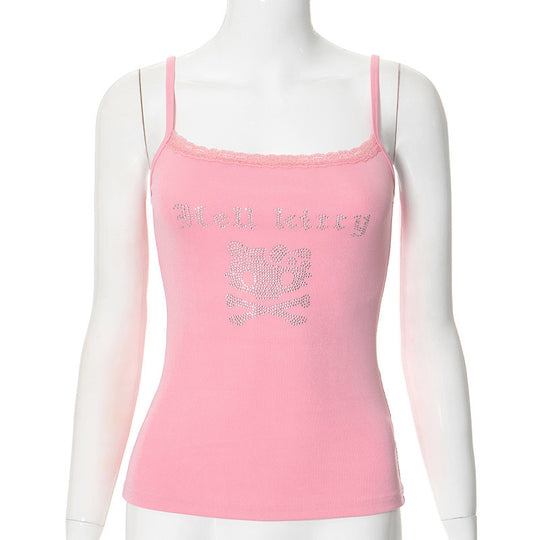 Damen Funktionsshirt mit attraktivem Spitzenbesatz und kreativem Druck R&B
