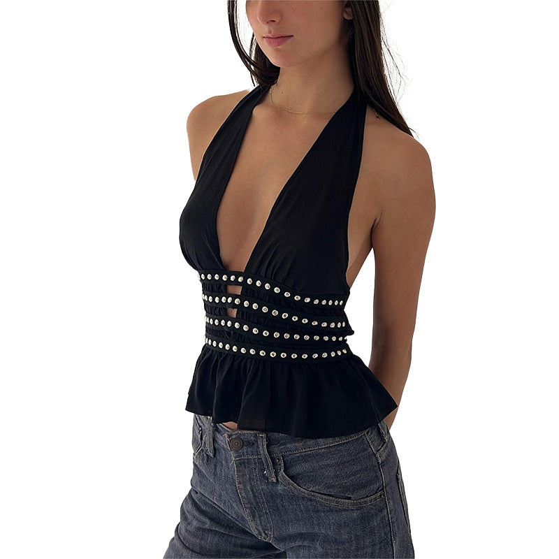 Damen Off-Shoulder Top mit zarten Spitzenakzenten R&B