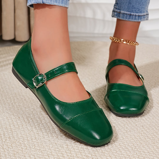 Damen Ballerinas mit verstellbarem Riemen und elegantem Obermaterial R&B