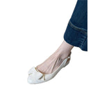 Damen Slingback Ballerinas mit dekorativer Schleifenverzierung R&B
