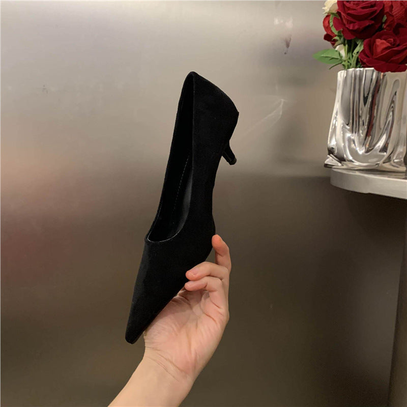 Damen modische spitze Pumps mit elegantem Absatz R&B