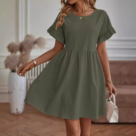 Damen Sommerliches Kleid mit Rüschendetails und lässiger Silhouette R&B