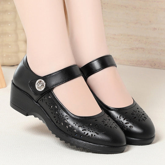 Damen Ballerinas mit modischer Lochmusterung und komfortablem Fersenbereich R&B