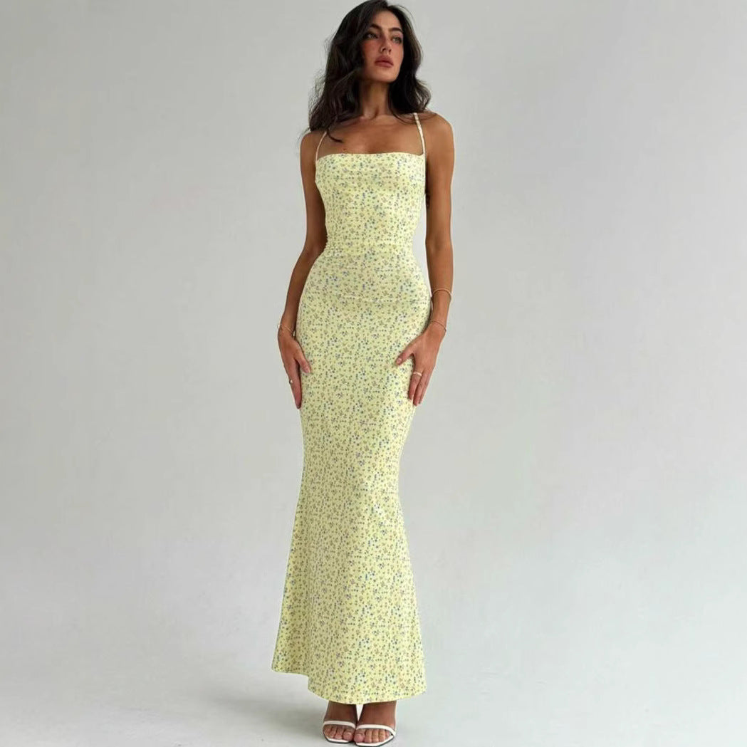 Damen Elegantes Sommerkleid mit zarten Blumenmuster und fließendem Schnitt R&B