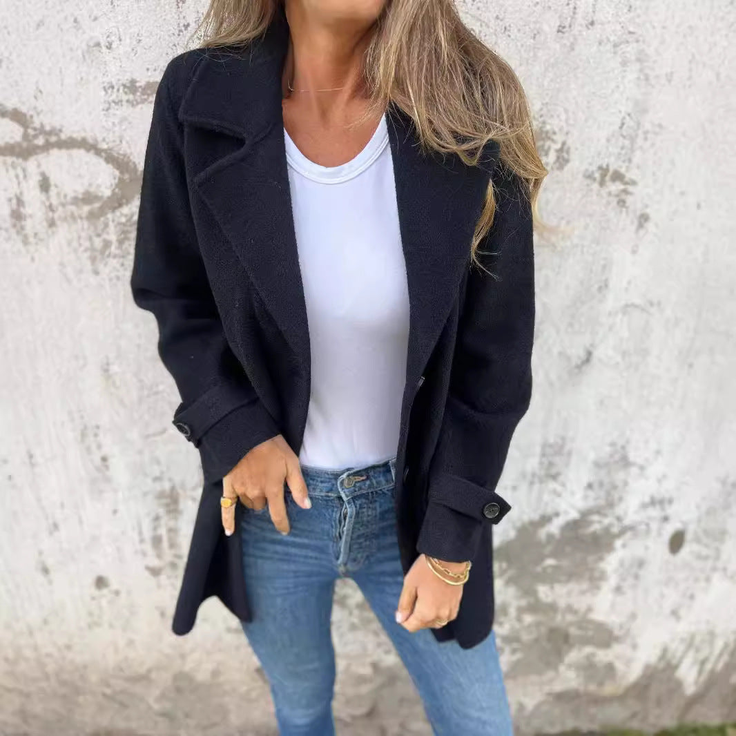 Damen schicker Wollmantel