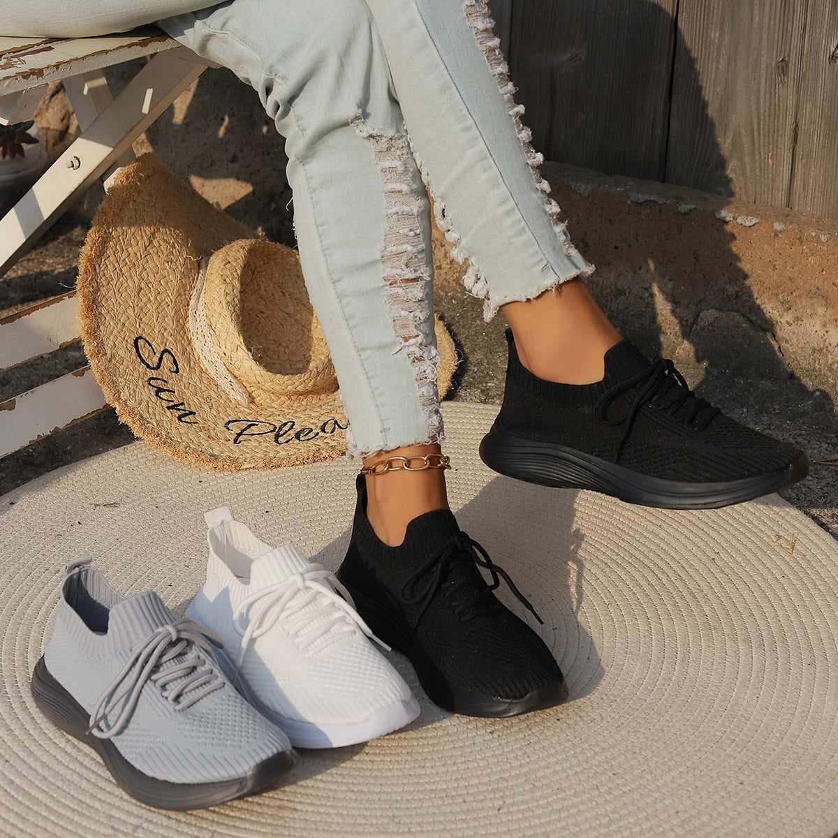 Damen Atmungsaktive und flexible Lifestyle Sneakers R&B