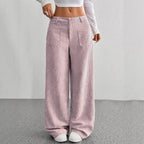 Damen Weite und bequeme Cordhose mit Taschen EB