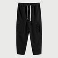 Herren nan gerippte Cargo-Jogginghose mit elastischem Komfortbund, seitlichen Klappentaschen und tapered Bein R&B