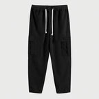 Herren nan gerippte Cargo-Jogginghose mit elastischem Komfortbund, seitlichen Klappentaschen und tapered Bein R&B