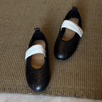 Damen Ballerinas mit elegantem Riemen und modischem Steppdesign