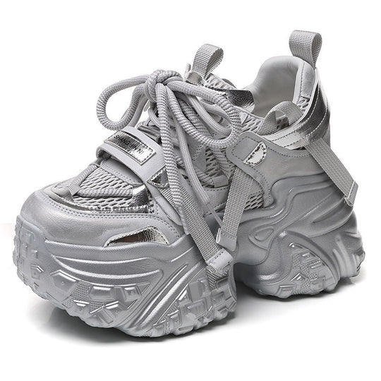 Damen Chunky Sneakers mit reflektierenden Akzenten und verstärktem Dämpfungssystem R&B