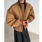 Herren stylische Bomberjacke mit elastischen Bündchen und weichem Innenfutter