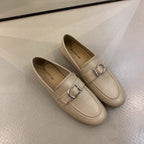Damen elegante Mokassins mit dekorativem Schnallenverschluss R&B
