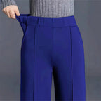 Damen Hochtaillierte Palazzo-Hose mit seitlichen Falten R&B