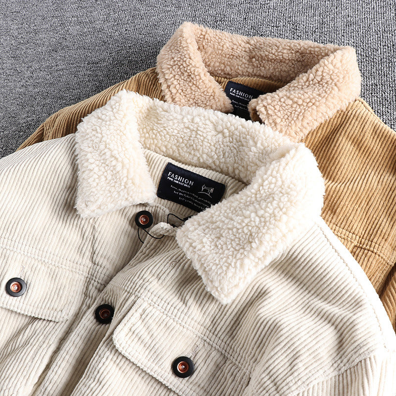Herren Cordjacke mit kuscheligem Futter und praktischen Taschen R&B