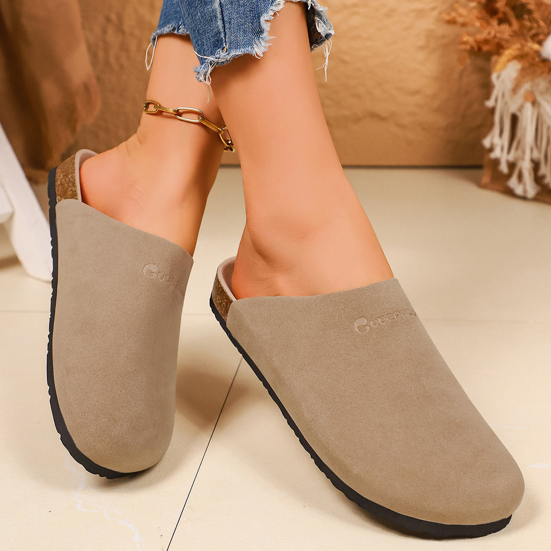 Damen Bequeme Clogs aus weichem Wildleder mit anatomisch geformtem Fußbett R&B