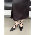 Damen spitze Slingback High Heels mit verstellbaren Riemen R&B